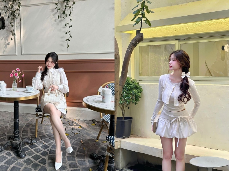 tạo dáng chụp ảnh ở quán cafe cho nữ