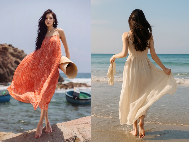 tạo dáng chụp ảnh đi biển cho nữ