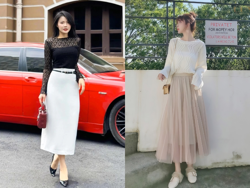 cách mặc áo lưới đẹp