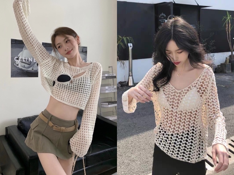 cách phối áo lưới