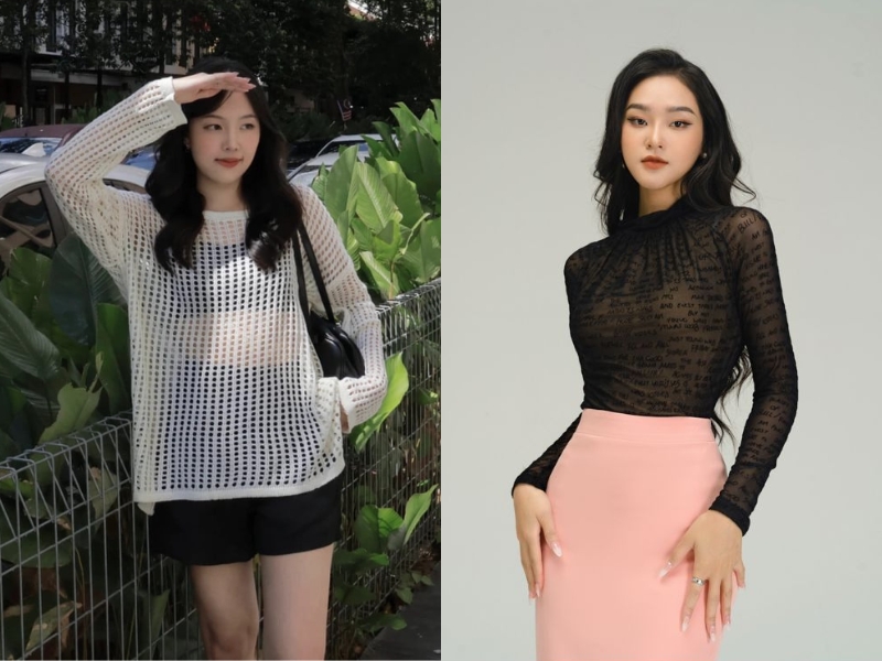 áo lưới mặc với gì