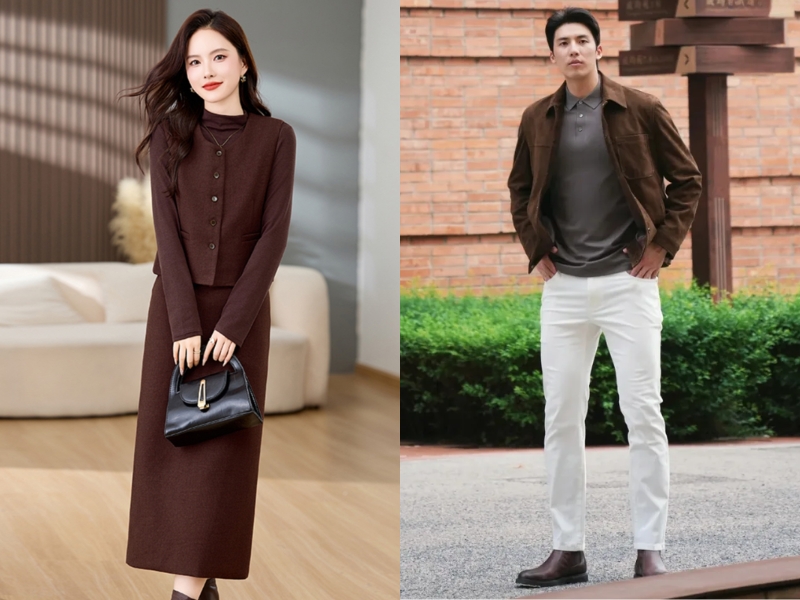 phối màu nâu với màu gì