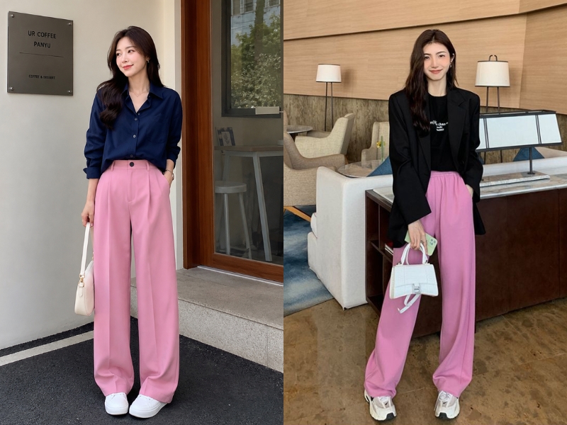 quần hồng phối áo màu gì