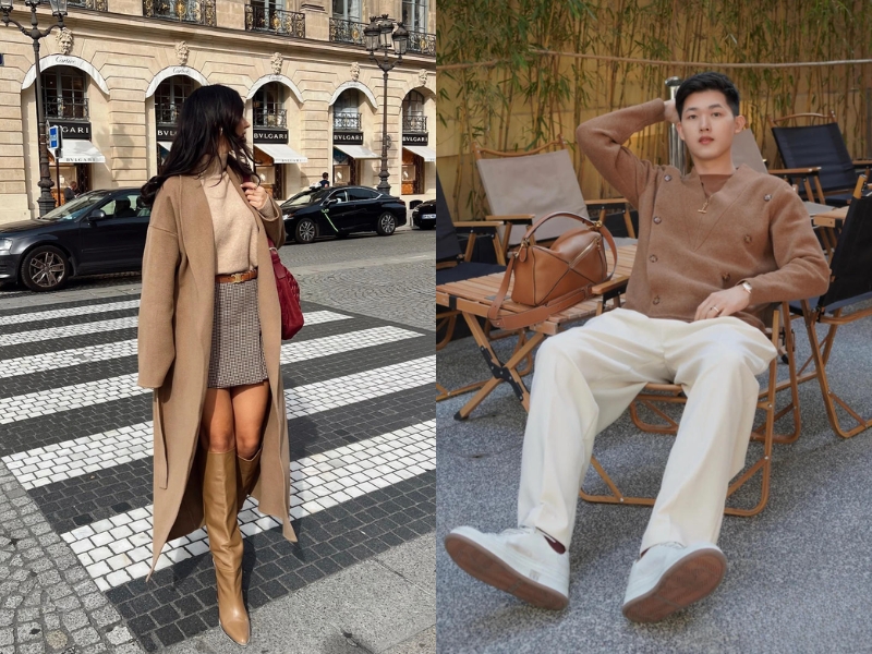 phối màu nâu với màu gì