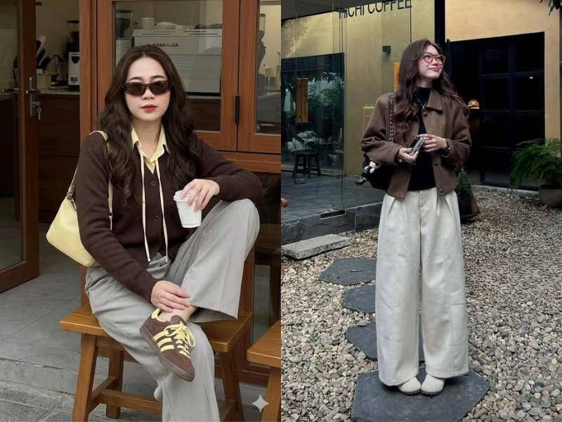 màu nâu hợp màu gì