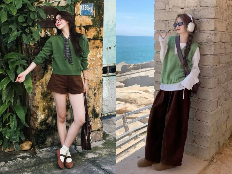 màu nâu kết hợp với màu gì đẹp