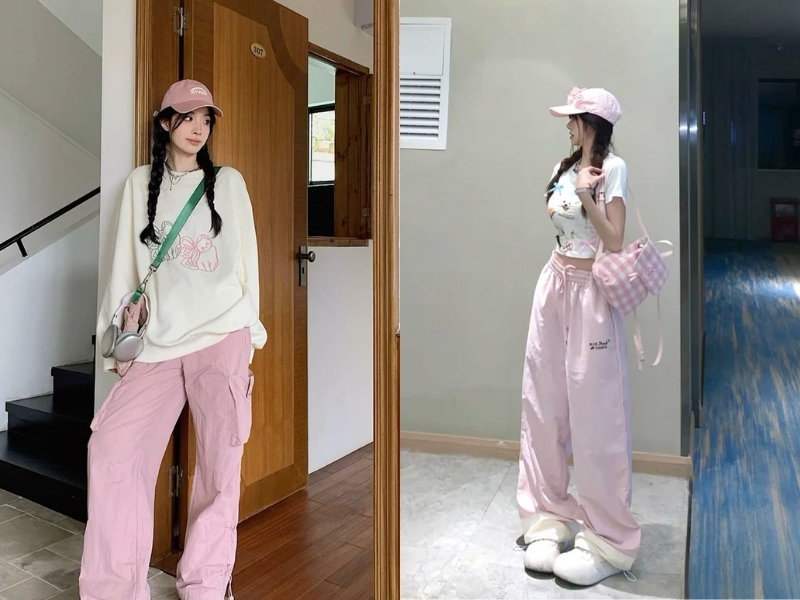quần hồng phối áo màu gì nữ