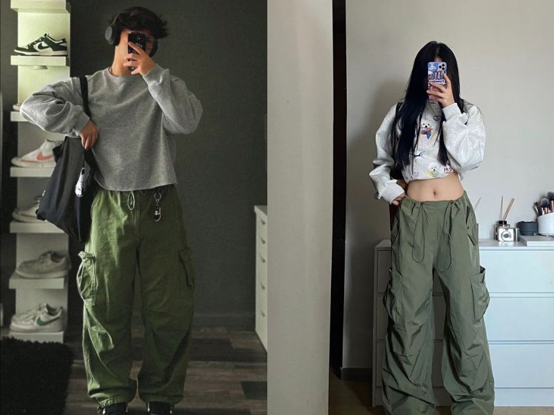 quần xanh rêu phối áo màu gì