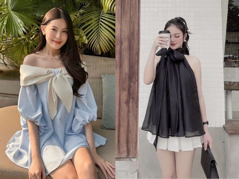 cách thắt nơ váy