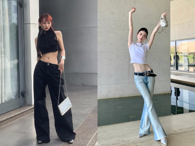 mặc quần cạp trễ