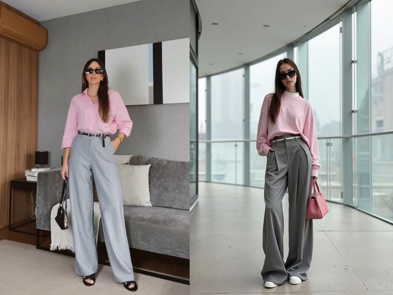 quần màu ghi xám phối với áo màu gì