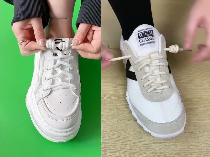 cách thắt dây giày