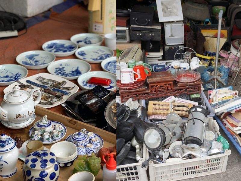Chợ đồ cũ Hà Nội bày bán đa dạng sản phẩm