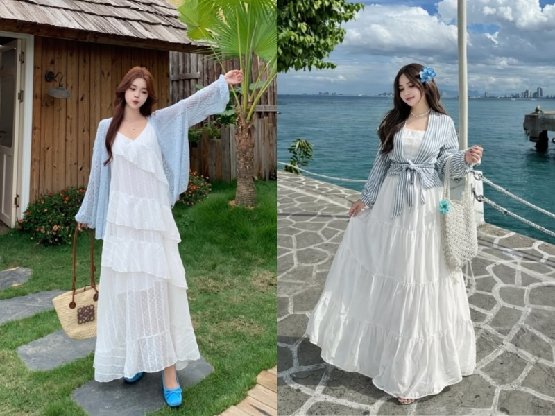váy maxi đi biển