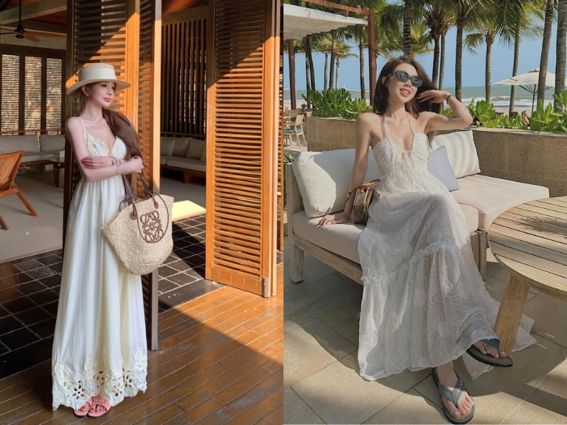 váy maxi đi biển