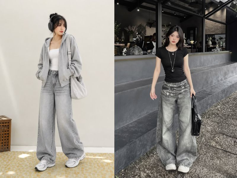 quần màu ghi xám phối với áo màu gì