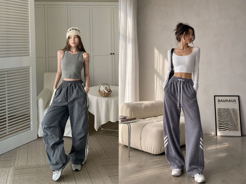 quần màu ghi xám phối với áo màu gì