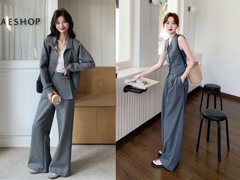 quần màu ghi xám phối với áo màu gì