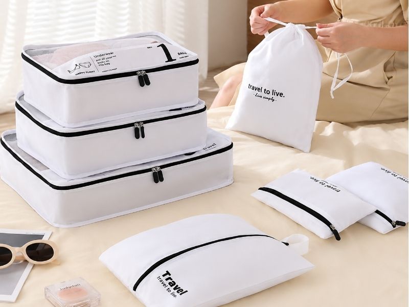 cách xếp đồ lót vào vali