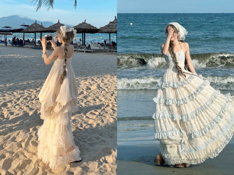 váy maxi đi biển
