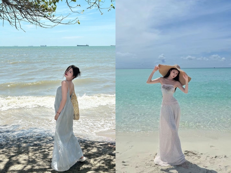 váy maxi đi biển