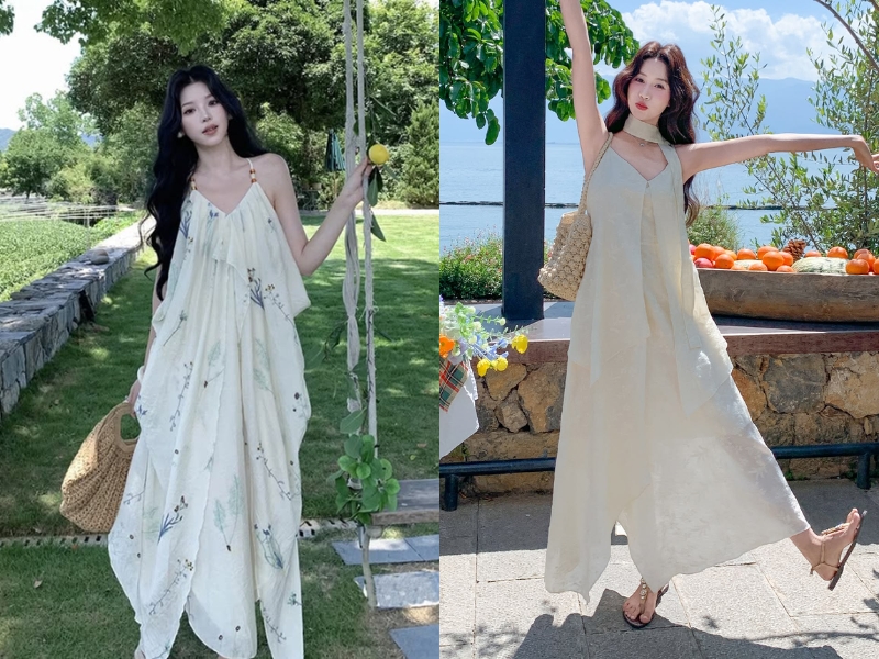 váy maxi đi biển