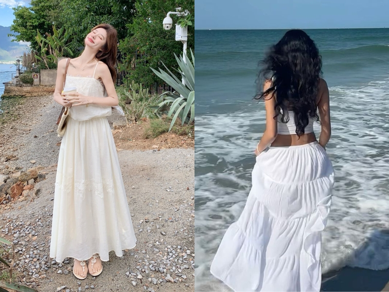 váy maxi đi biển
