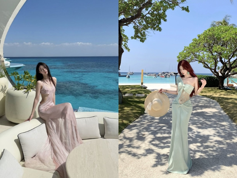 váy maxi đi biển