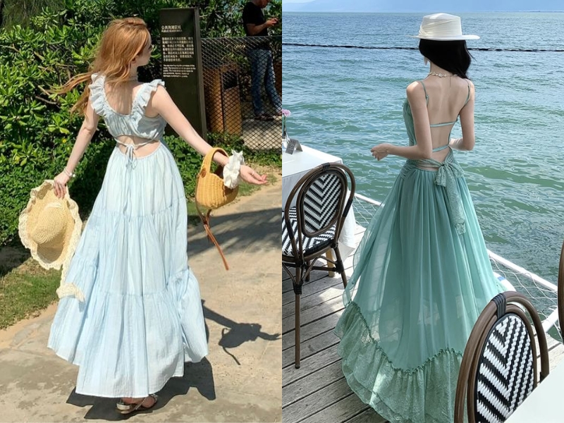 váy maxi đi biển