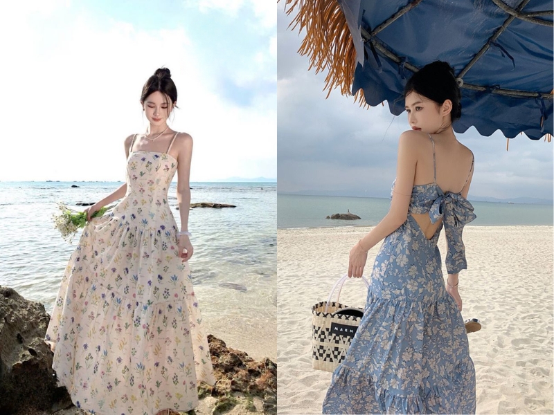váy maxi đi biển