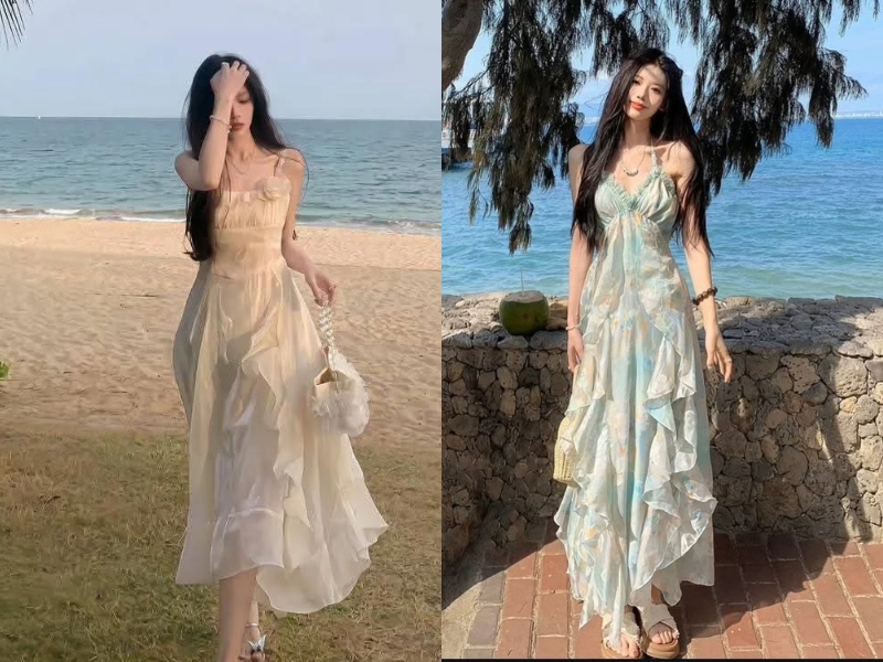 váy maxi đi biển
