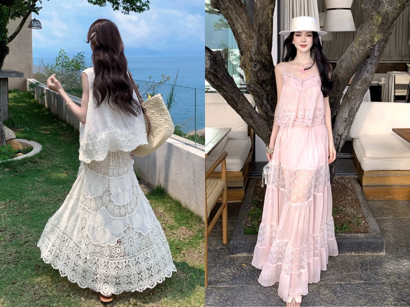 váy maxi đi biển