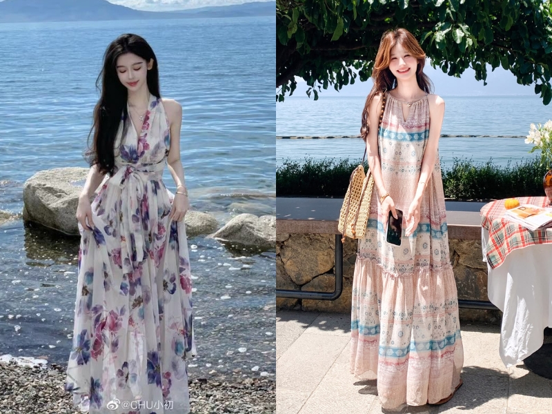 váy maxi đi biển