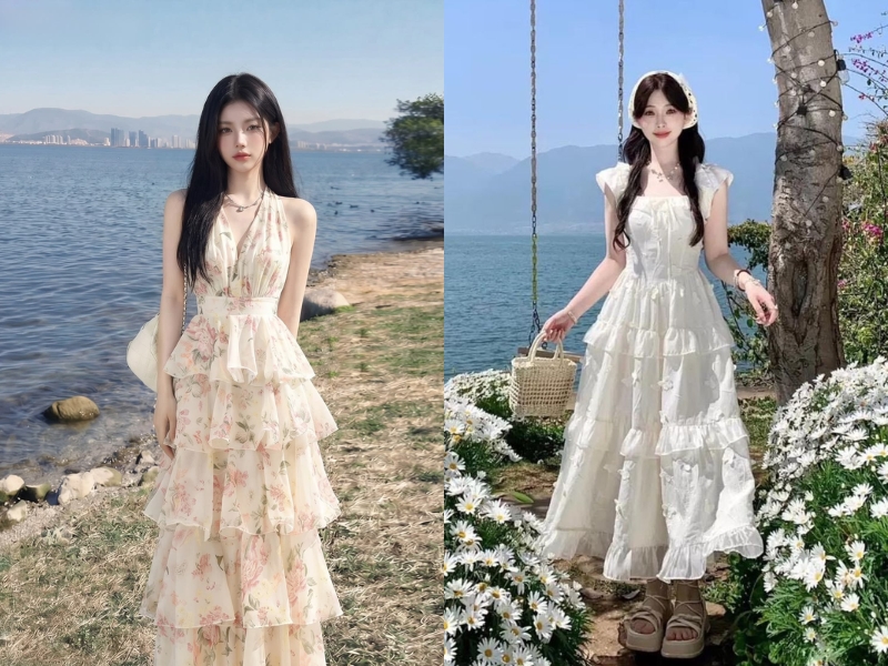 váy maxi đi biển