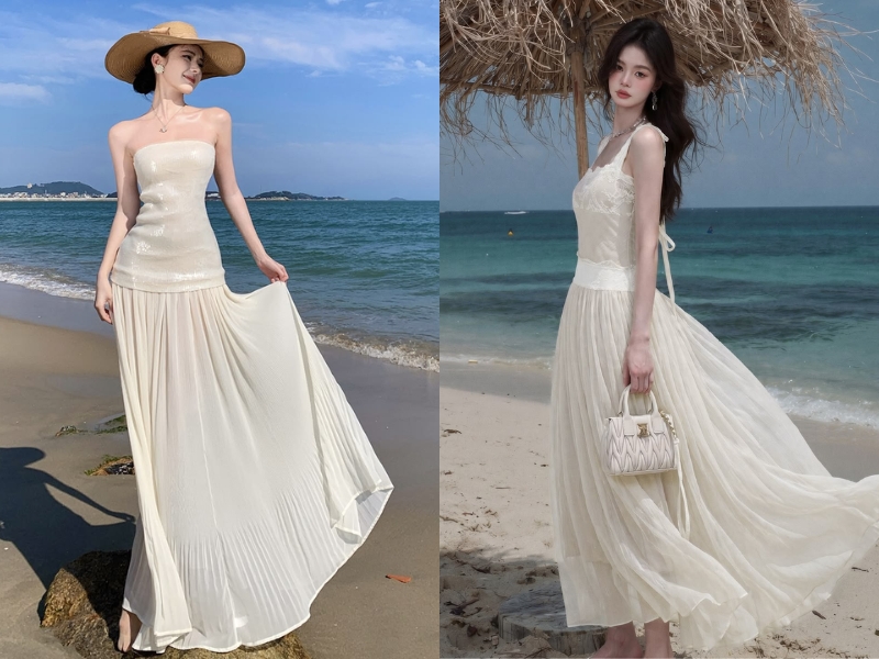váy maxi đi biển