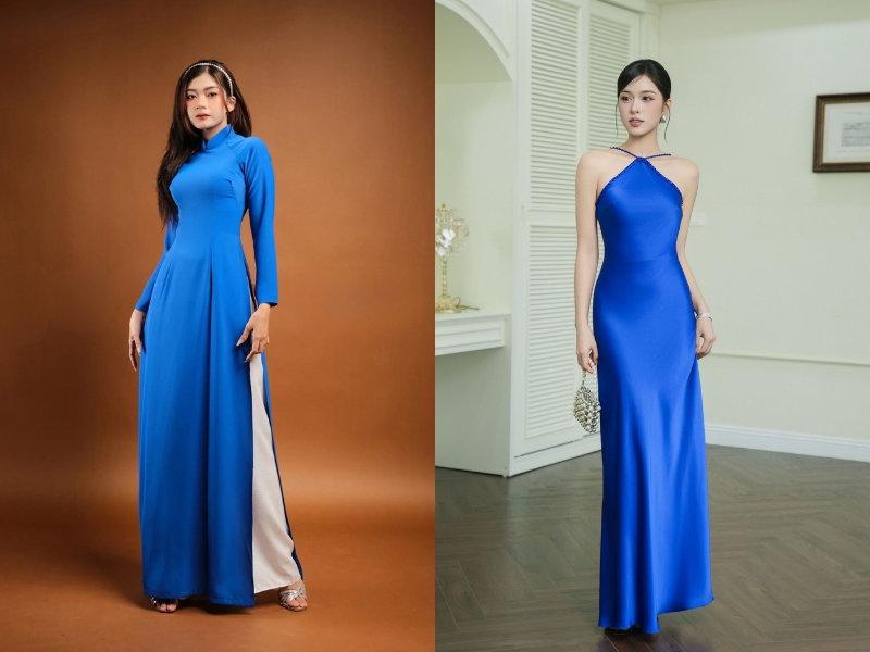 phối đồ với màu xanh coban