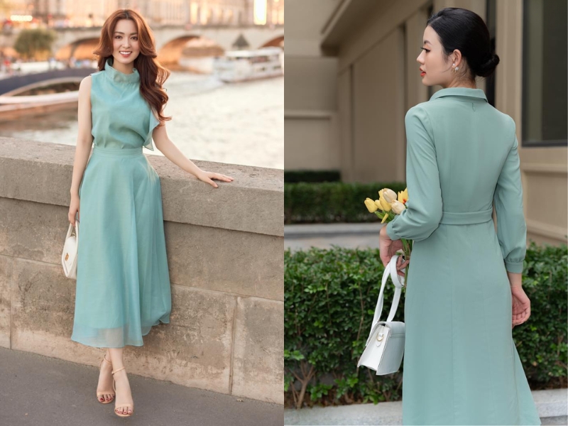 cách phối màu xanh ngọc bích