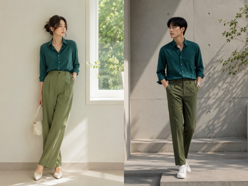 Cách phối này thường xuất hiện trong thời trang xuân hè