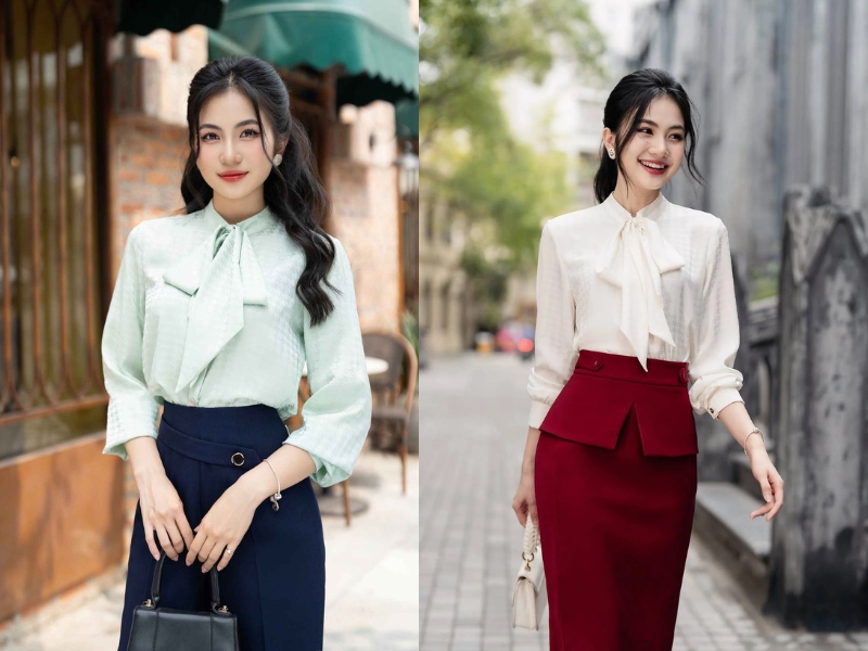 các mẫu áo sơ mi nữ cách điệu đẹp