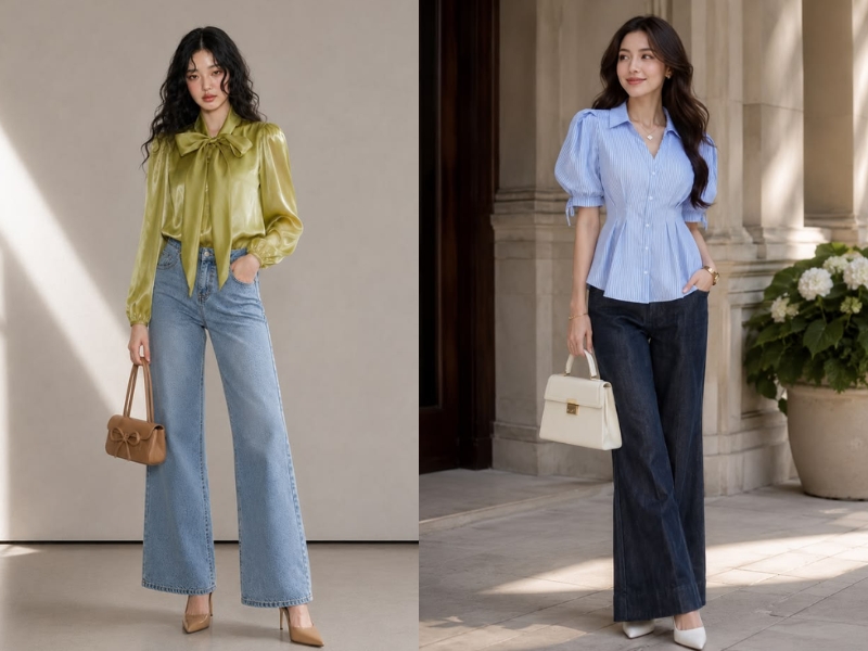 các mẫu áo sơ mi nữ cách điệu đẹp