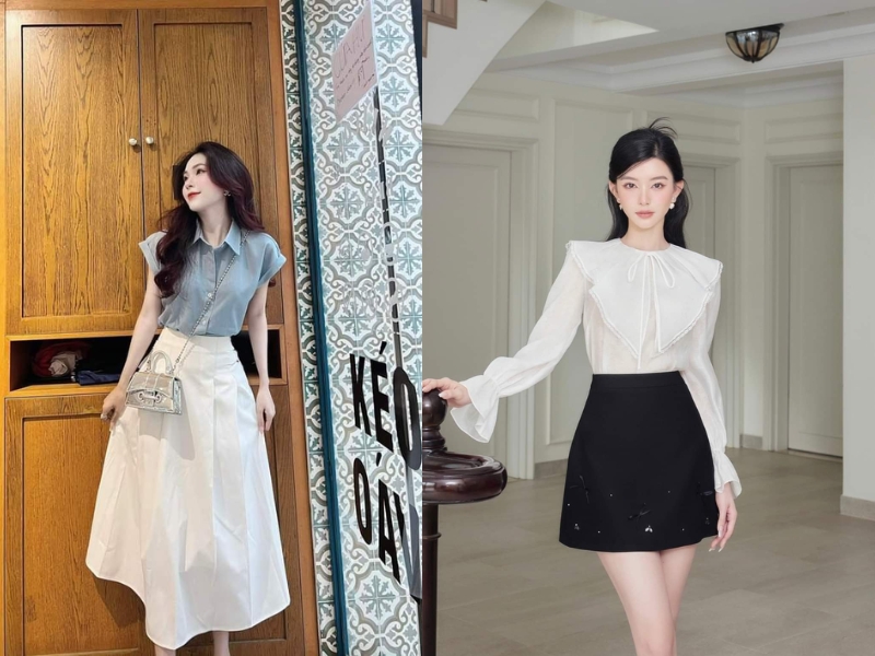 các mẫu áo sơ mi nữ cách điệu đẹp