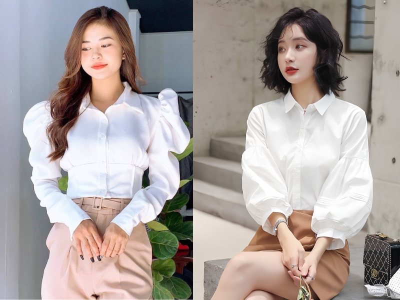 các mẫu áo sơ mi nữ cách điệu đẹp