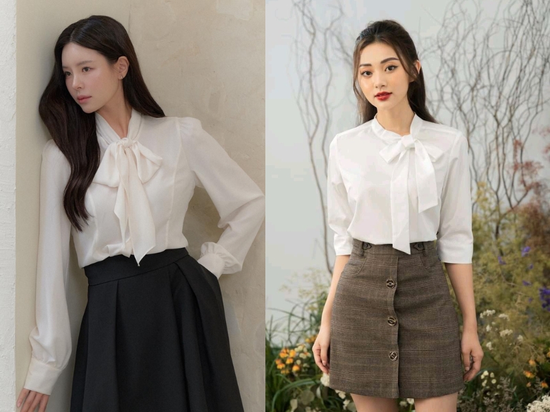 các mẫu áo sơ mi nữ cách điệu đẹp