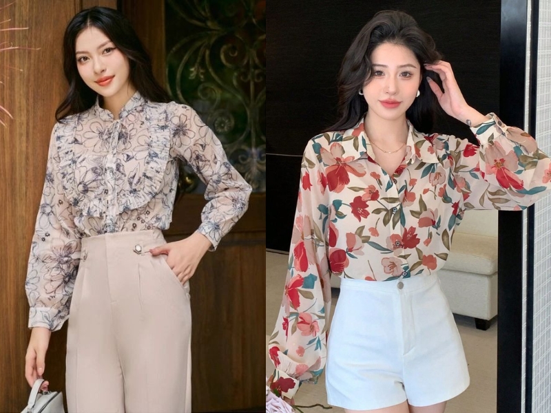 các mẫu áo sơ mi nữ cách điệu đẹp