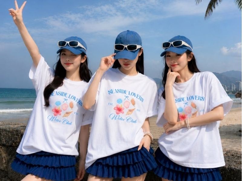 áo nhóm đi biển
