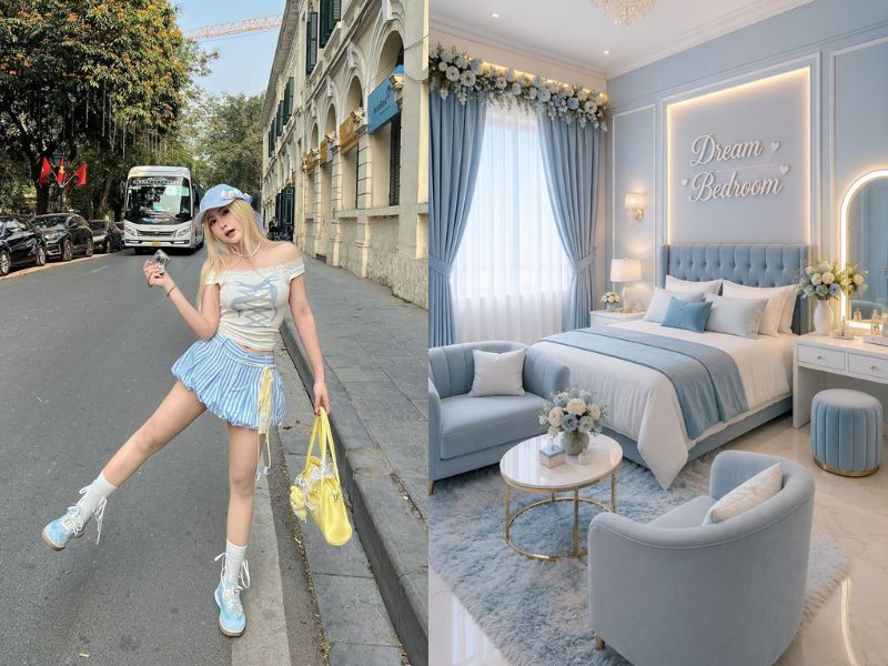 xanh dương pastel