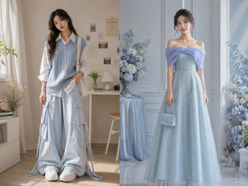 xanh dương pastel