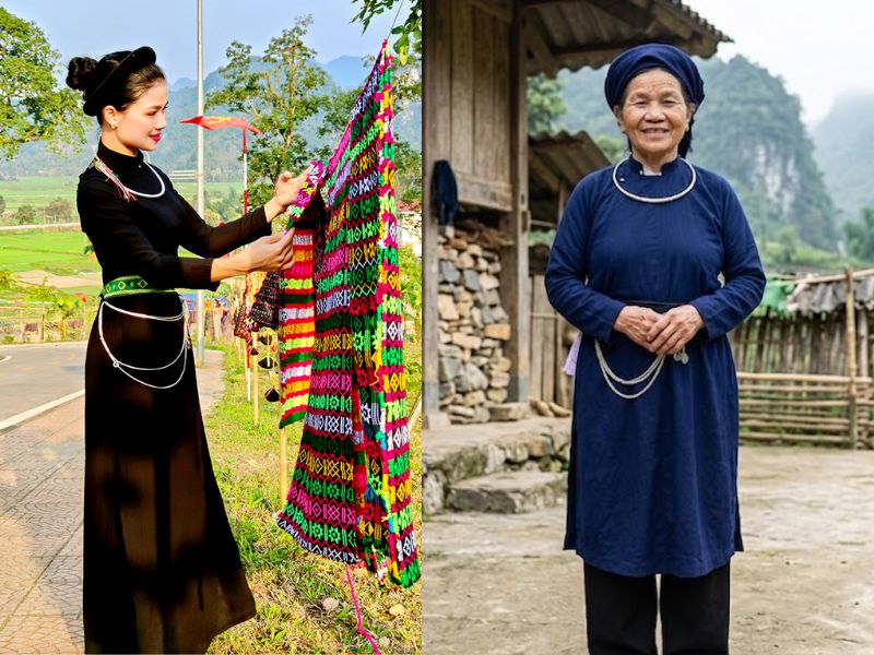 So sánh trang phục dân tộc của thiếu nữ và phụ nữ lớn tuổi