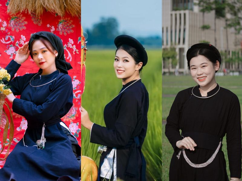 Trang phục dân tộc Tày làm từ chất liệu vải bông