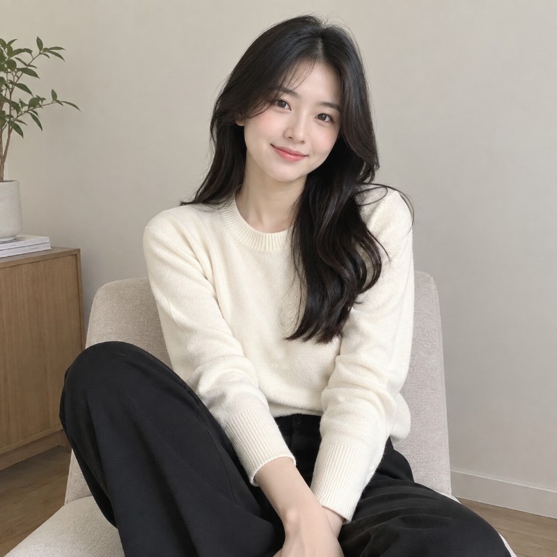 Phối áo màu Ivory cùng quần đen